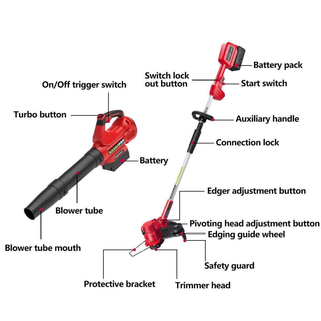 40V 4.0Ah Cordless String Trimmer/Edger and Blower Combo Kit A916257