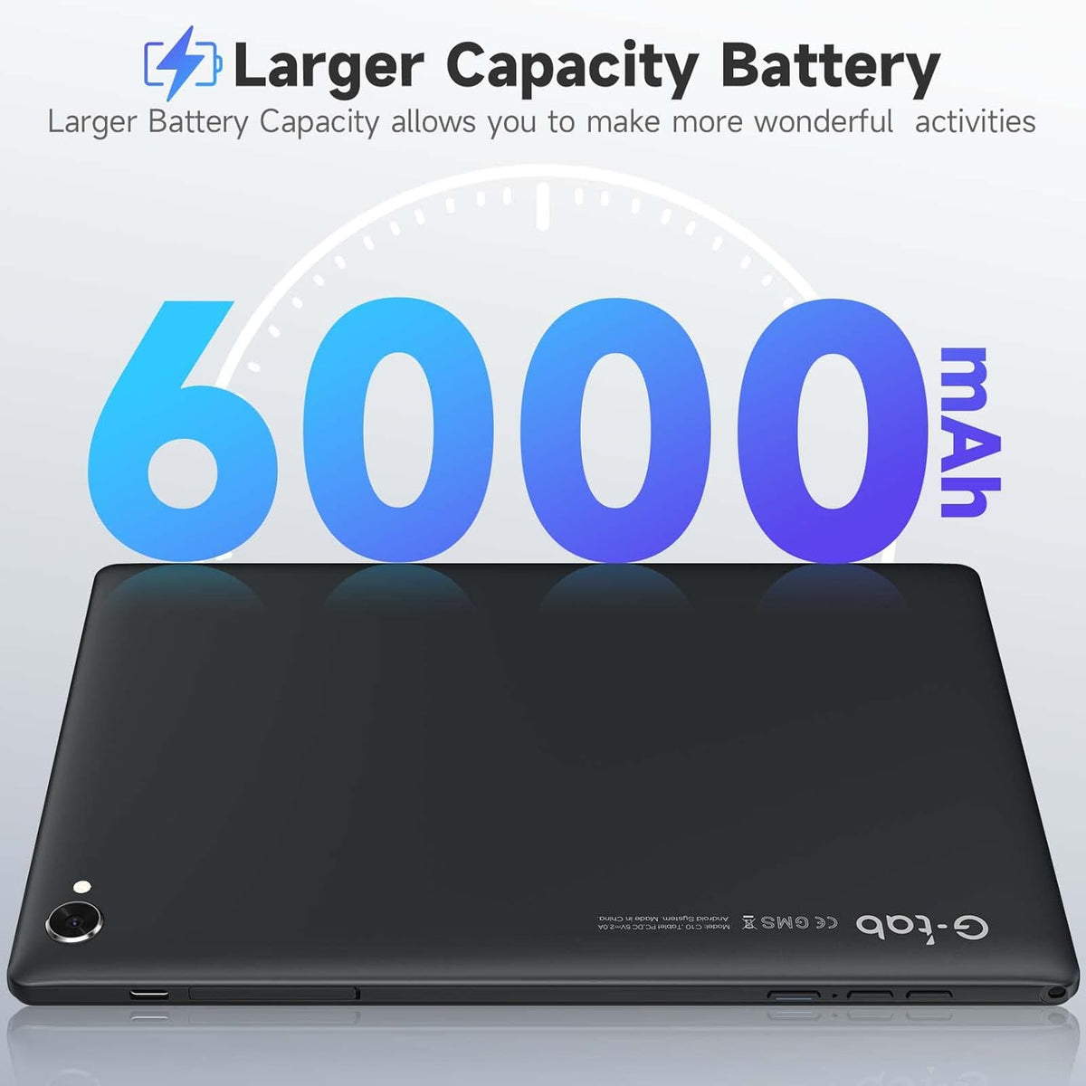 10.1 inch Tablet with Case WiFi Bluetooth Gray U59011