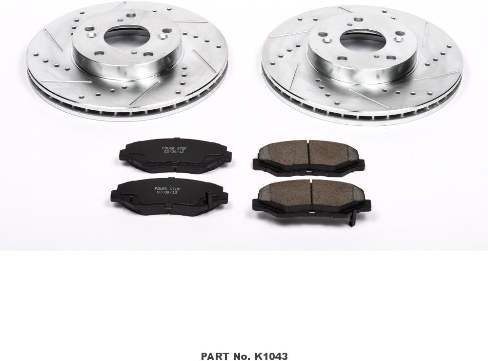 Front Carbon-Fiber Ceramic Brake Pad and Drilled and Slotted Rotor Kit G976985