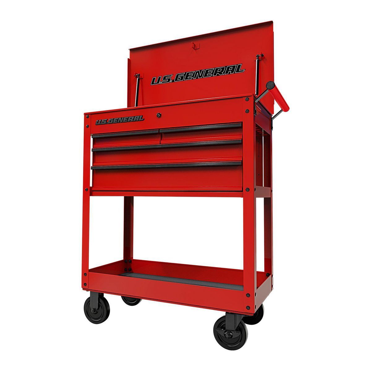 30 in. 4-Drawer Tech Cart, Red Z9731