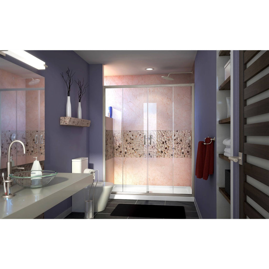 Sliding Shower Door and Shower Base Center Drain K241346