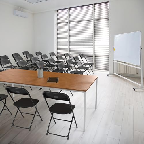 10 Pack White Plastic Folding Chair with Steel Frame Y6895