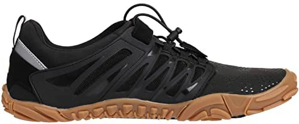 Black Wide Toe Box Minimalist Barefoot Trail Running Shoes E9987