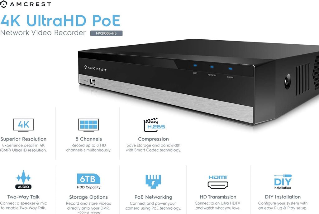 8CH PoE Network Video Recorder F3358