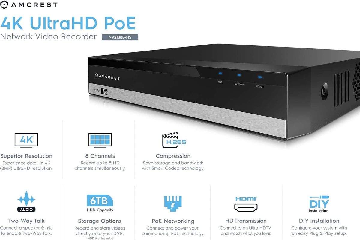 8CH PoE Network Video Recorder F3358