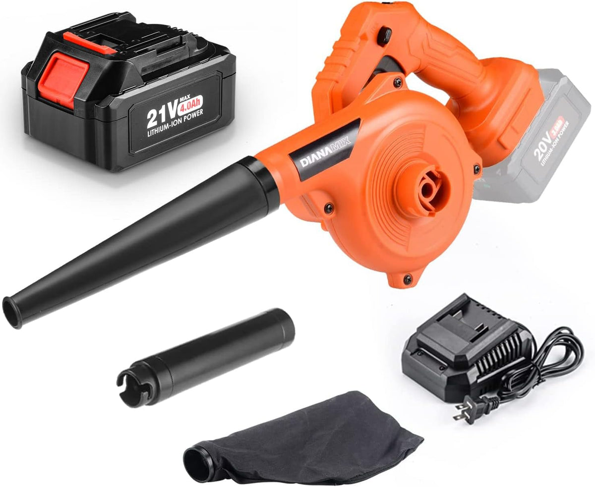 Cordless Electric Leaf Blower with Battery and Charger O39614