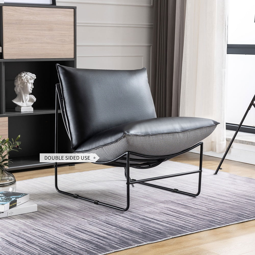 Metal Framed Accent Chair with Pillow I365