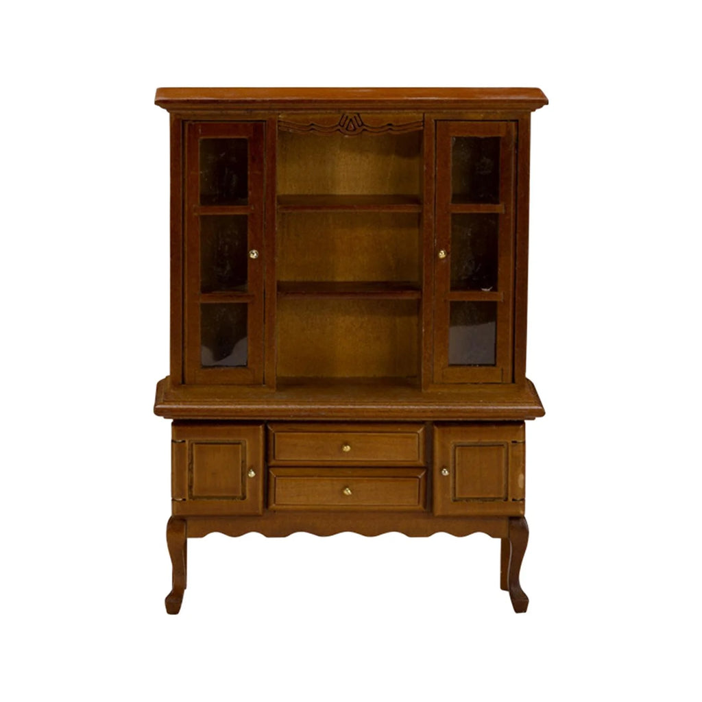 Walnut Miniature Bookcase Cabinet P9271