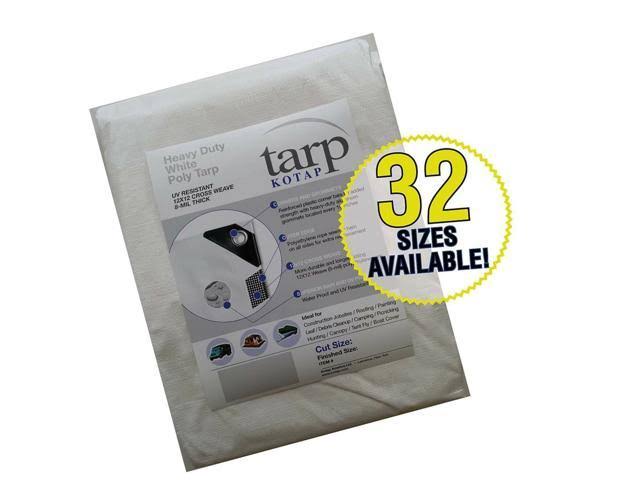 Heavy-Duty 8-mil Poly Tarp with UV Protection, 12 x 20-Foot E2200