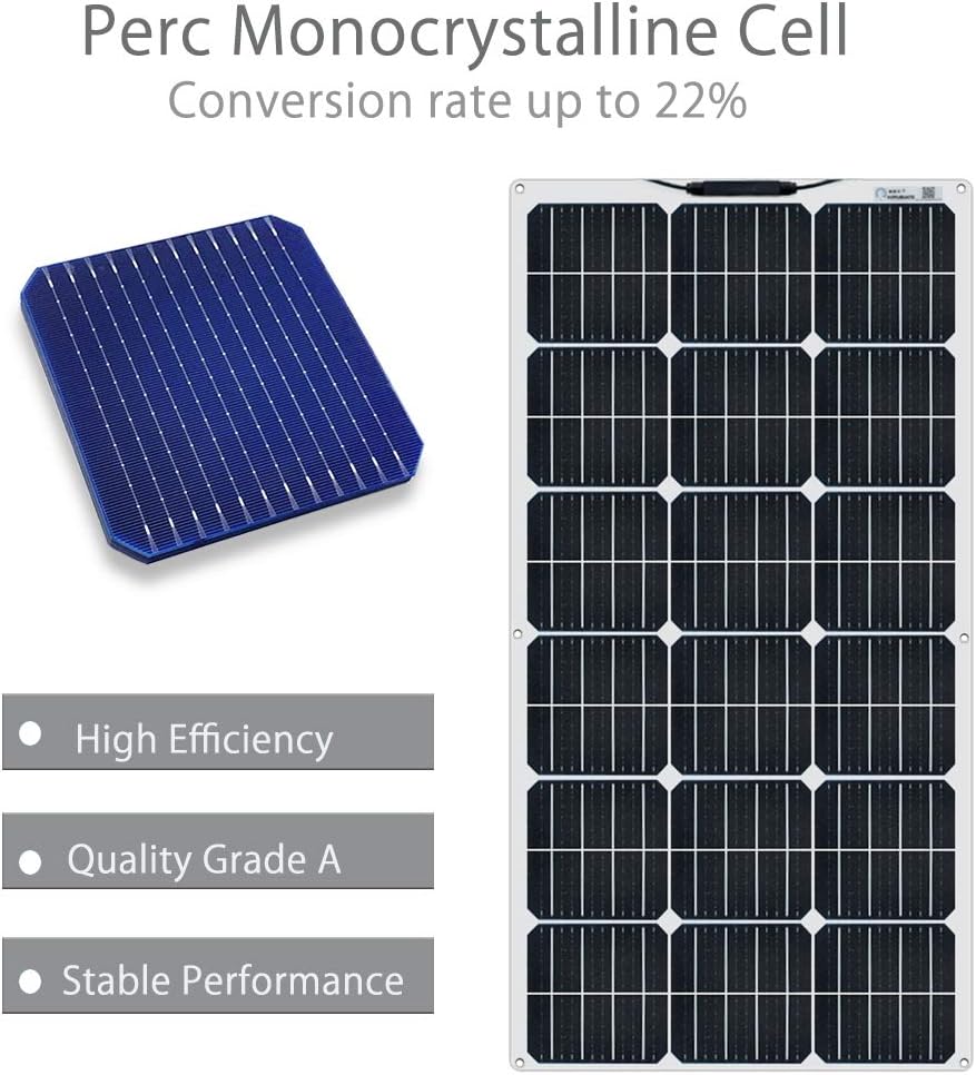 100W 12V Monocrystalline Flexible Solar Panel Kit W272652