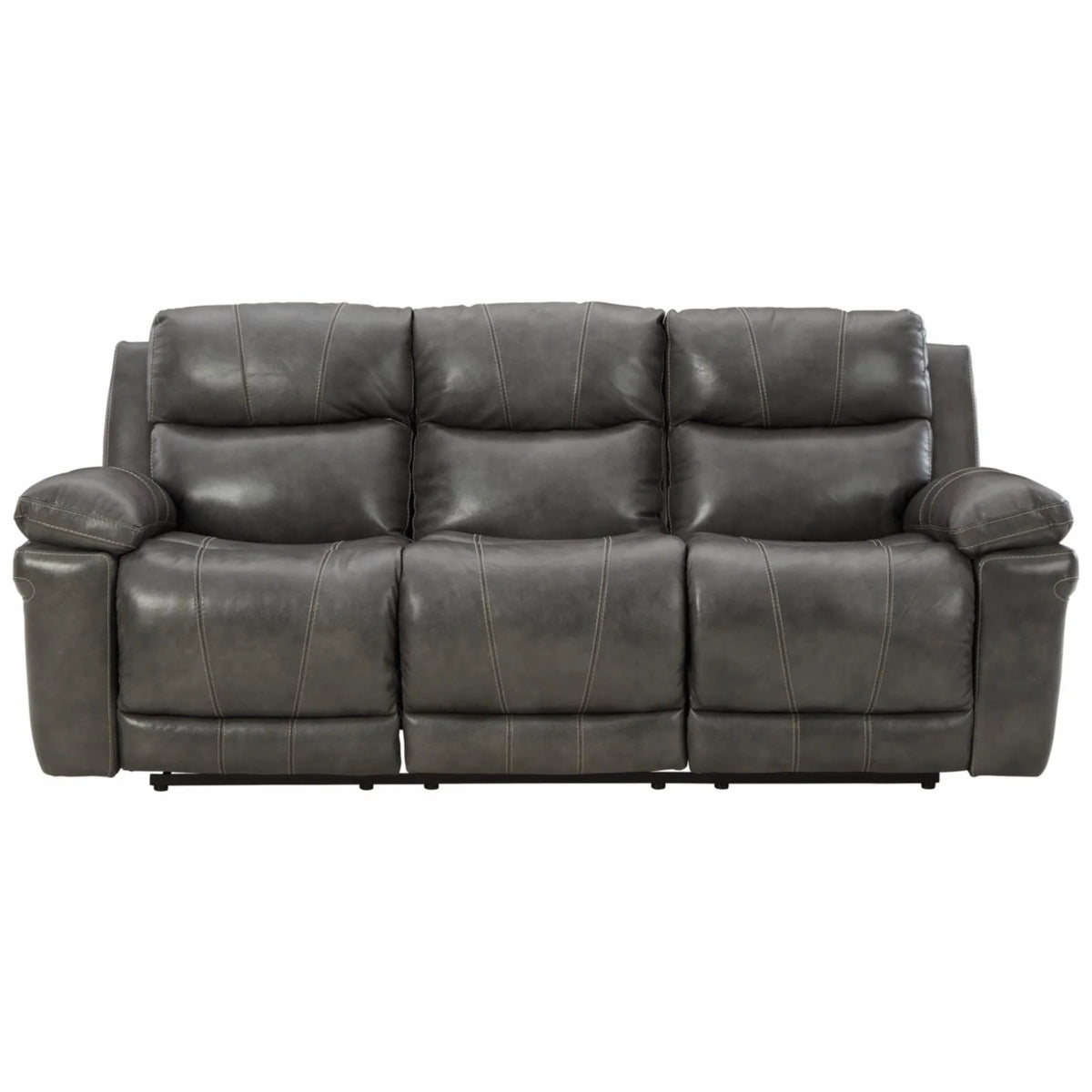 Chocolate Leather Power Reclining Sofa with Headrest R21501