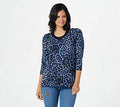 Leopard Print Hacci V-Neck Tank Inset I1324