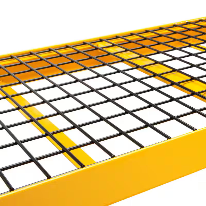 Yellow 3-Tier Wire Steel Shelving Unit L66466