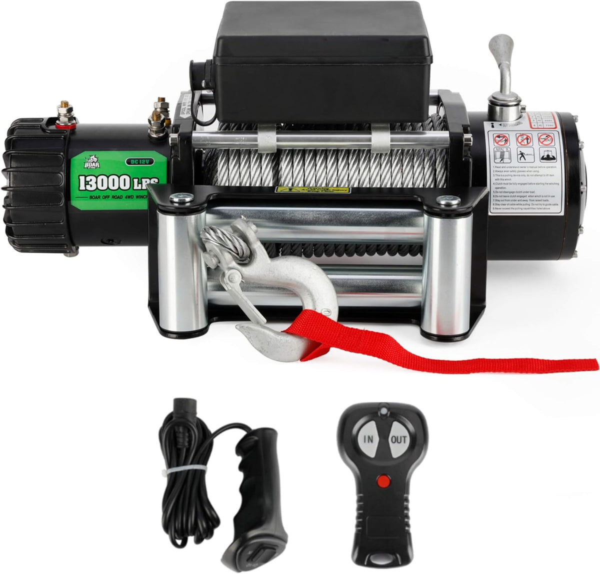 9500-lb. Load Capacity Electric Winch Kit with Synthetic Rope Y792342