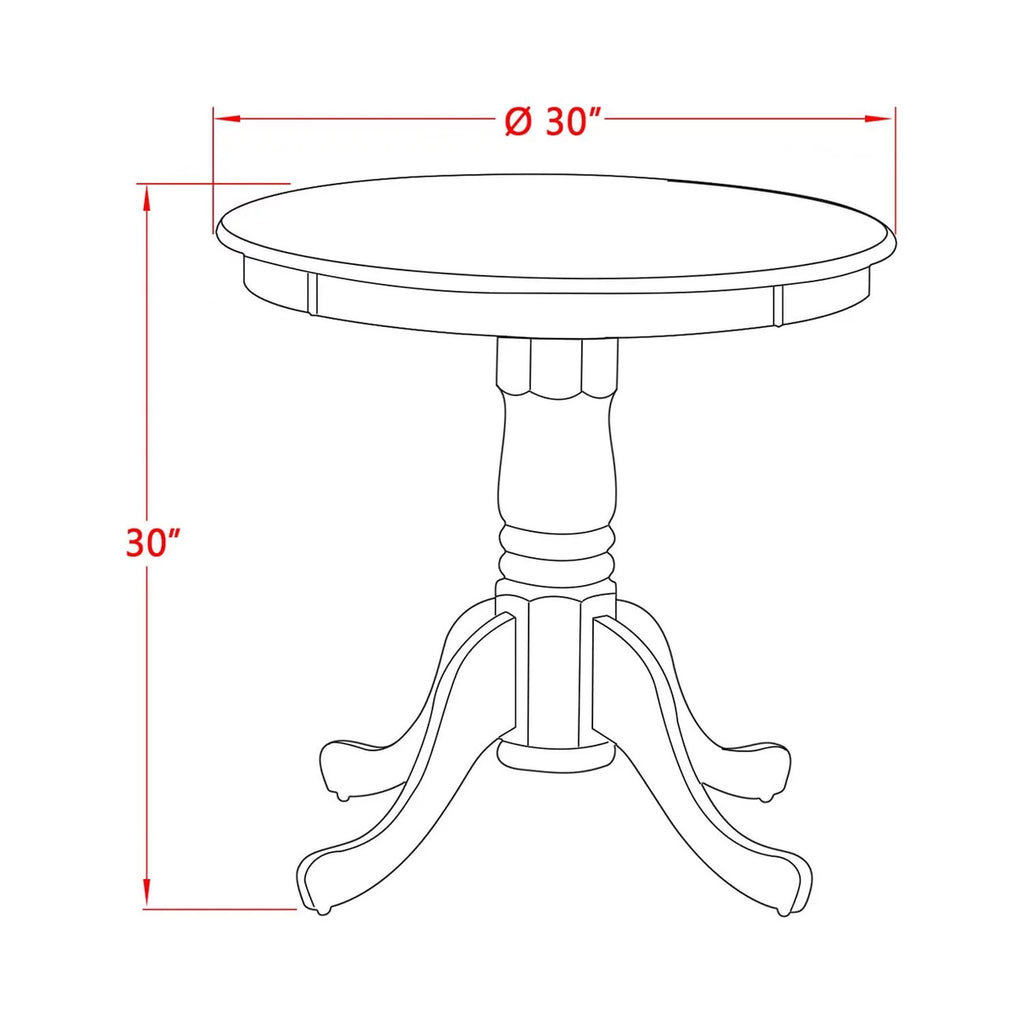 3-piece Mahogany Wood Kitchen Table and Chair Set G56910