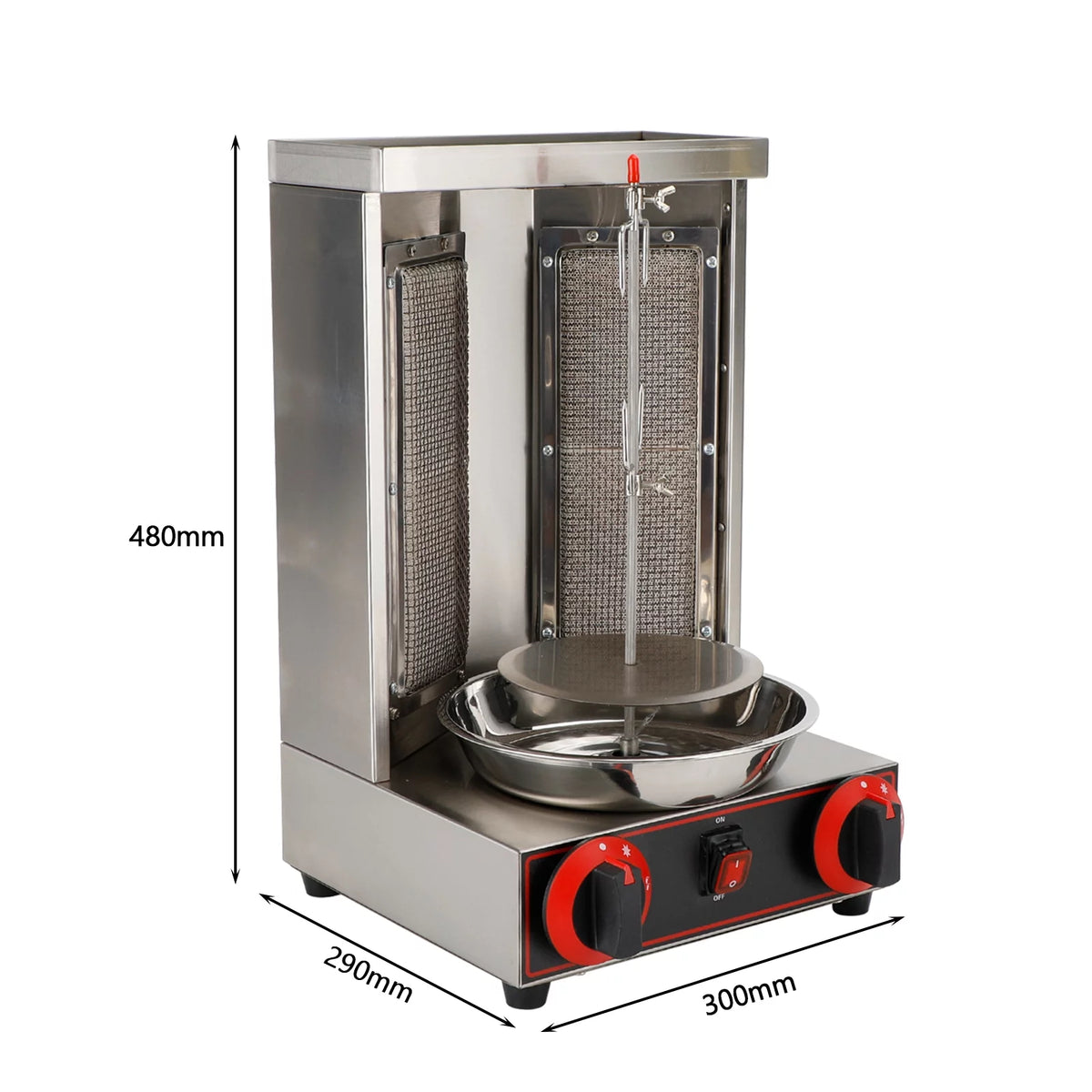 Propane 2 Burner Vertical Shawarma Grill O3557