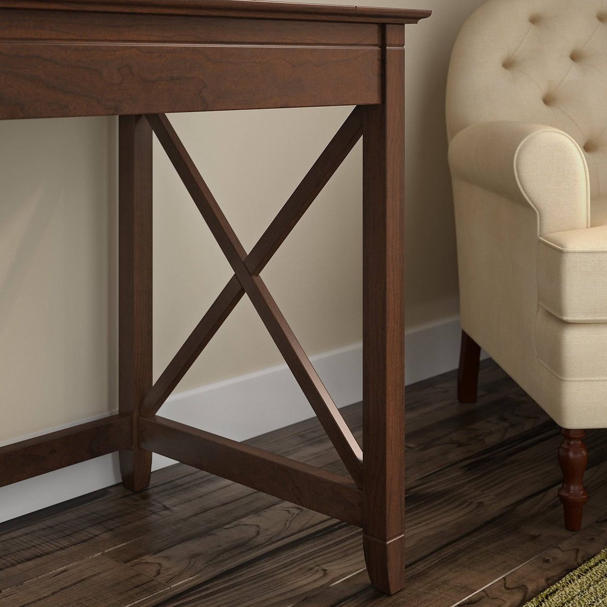 Cape Cod Gray Writing Desk with 2 Drawer File Cabinet R773