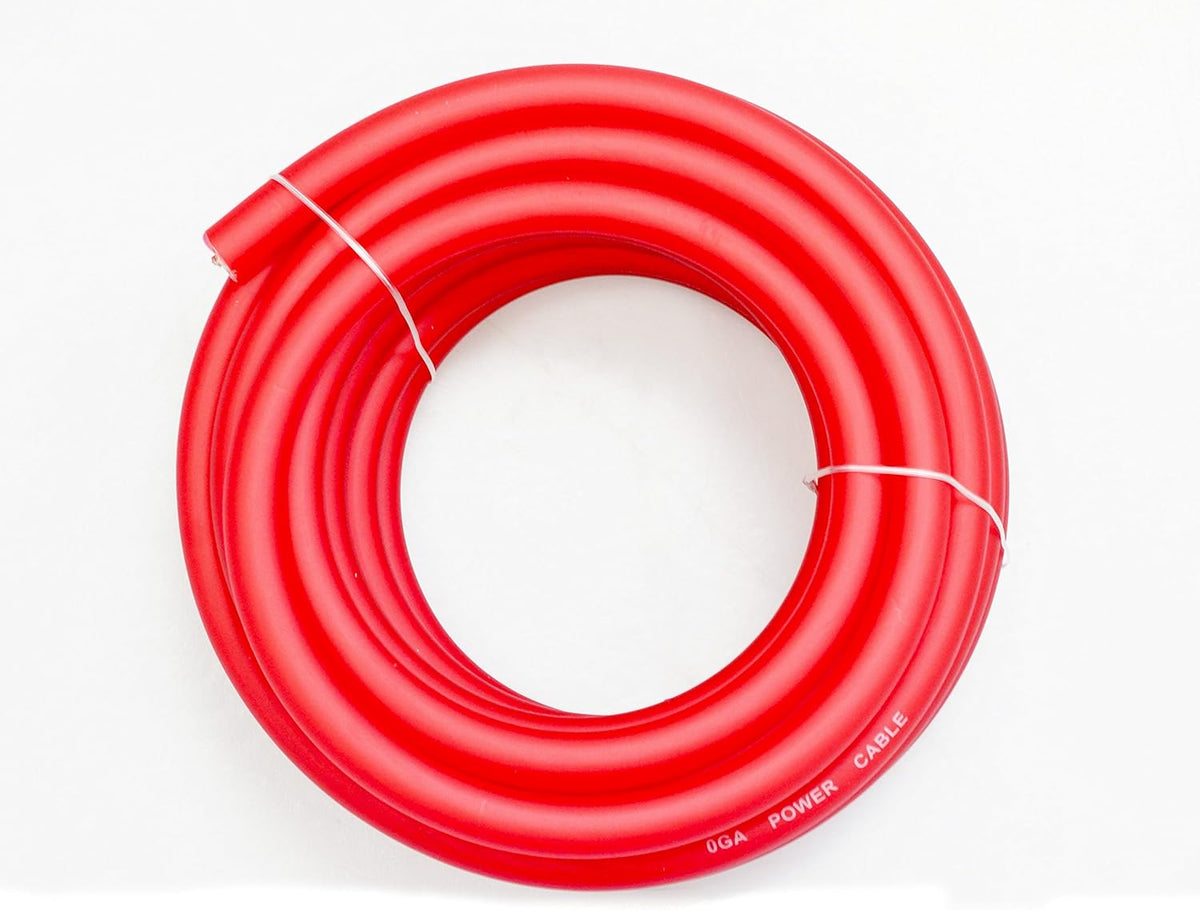 0 Gauge Red/Black Amplifier Power/Ground Wire Set 50 Feet I236