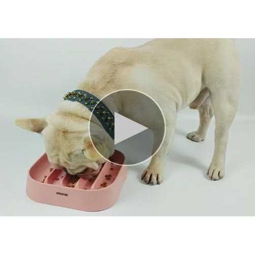 Slow Feeding Dog Bowl Striped Pattern F348