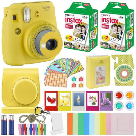 Cobalt Blue Instant Film Camera with 40 Film Bundle M5029
