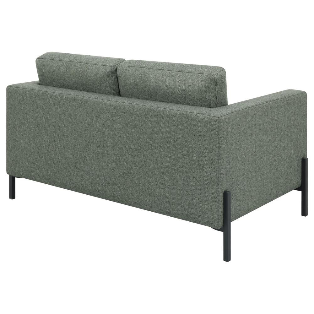 Sage Upholstered Fabric Loveseat with Track Arms X93945