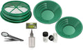 7pc Gold Prospecting Kit with Green Gold Pans H504834