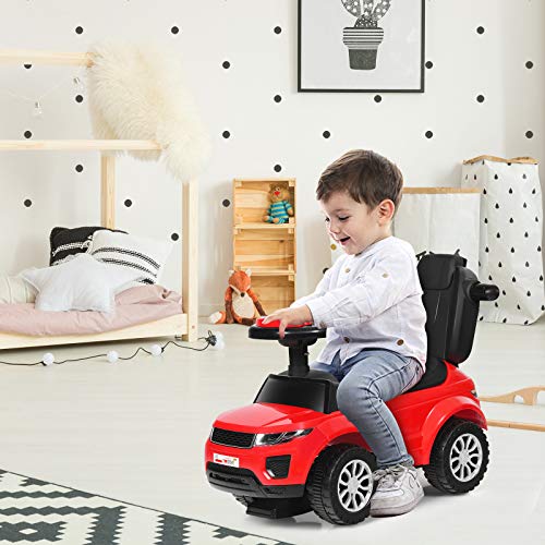 3 in 1 Ride on Push Car with Parental Handle (Pink) U310122