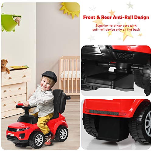 3 in 1 Ride on Push Car with Parental Handle (Pink) U310122