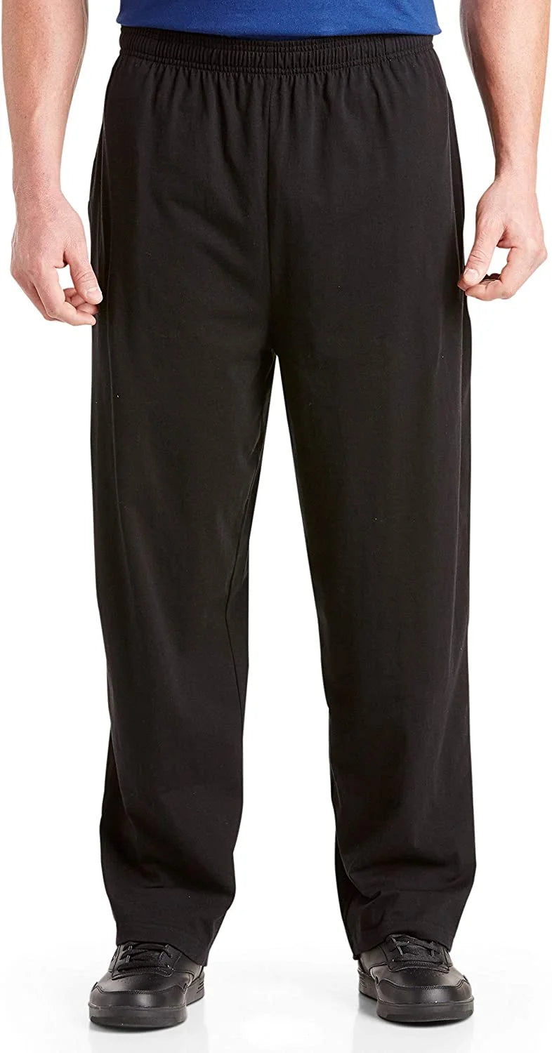 Black Open-Hemmed Jersey Pants H206651