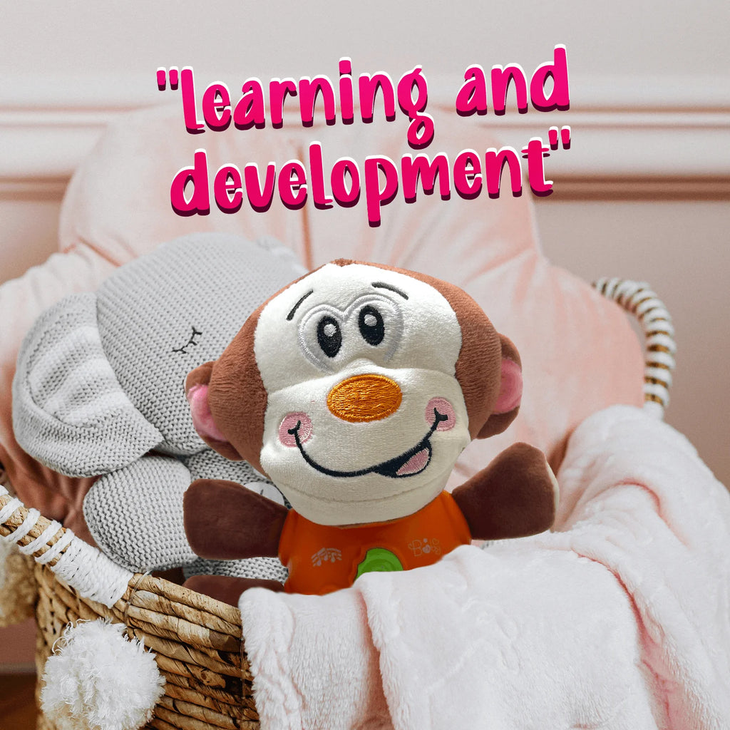 Musical Plush Monkey Baby Toy, 8 Inches C600