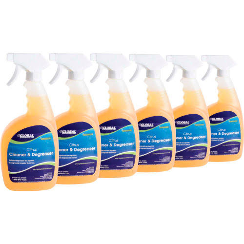 Citrus Cleaner & Degreaser, Case of Six 32 oz. Trigger Spray Z151
