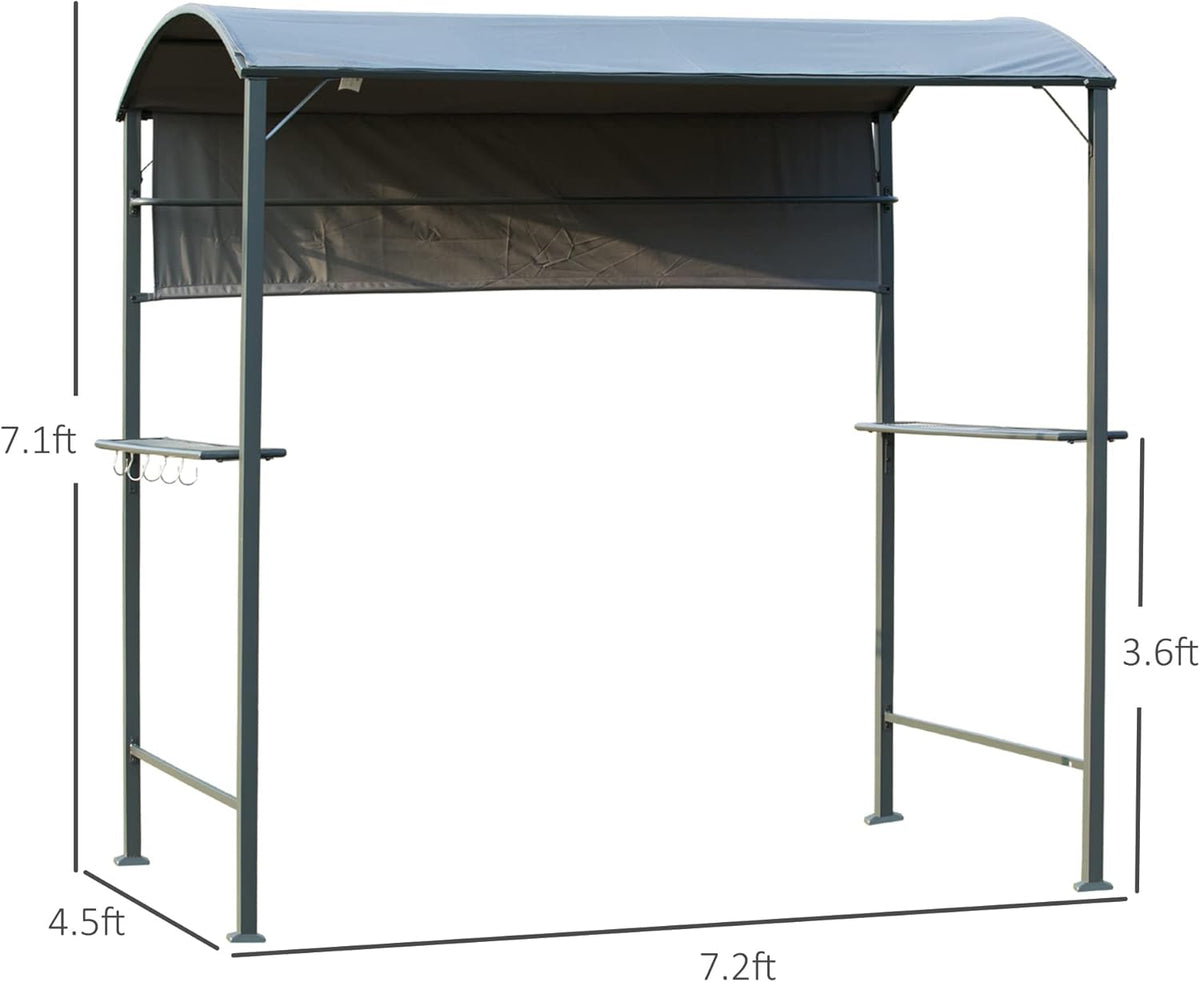 7FT BBQ Grill Gazebo Canopy with Sun Shade Panel S222