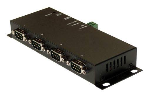 Industrial 4-Port RS-232 to Ethernet Data Gateway O1356