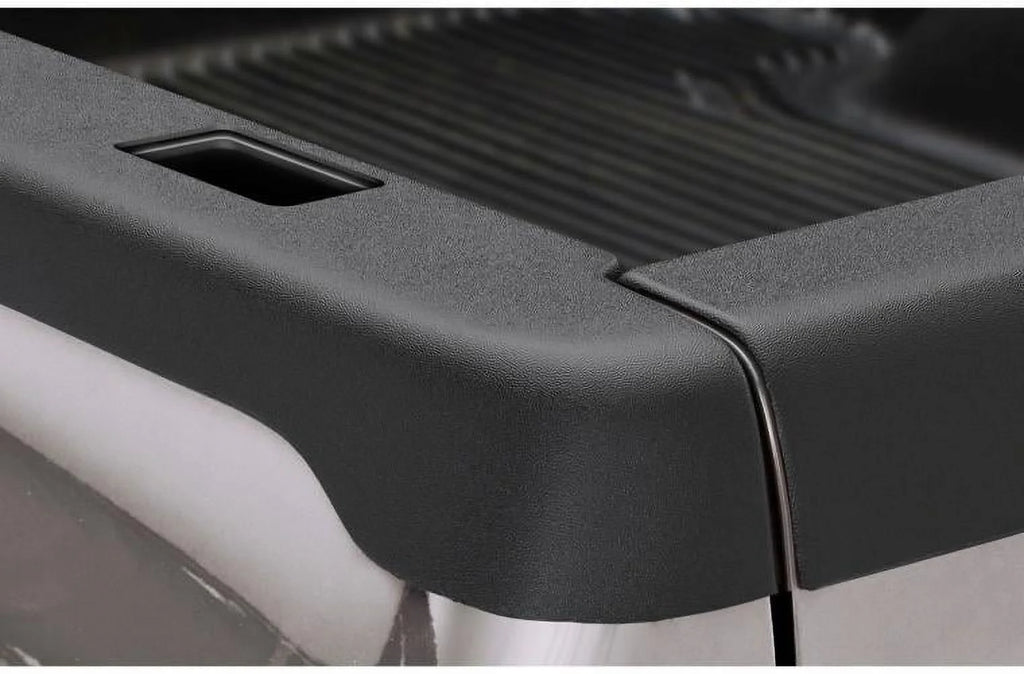 Black Smooth Finish BedRail Caps with Stake Holes, 2-Pc Set E371