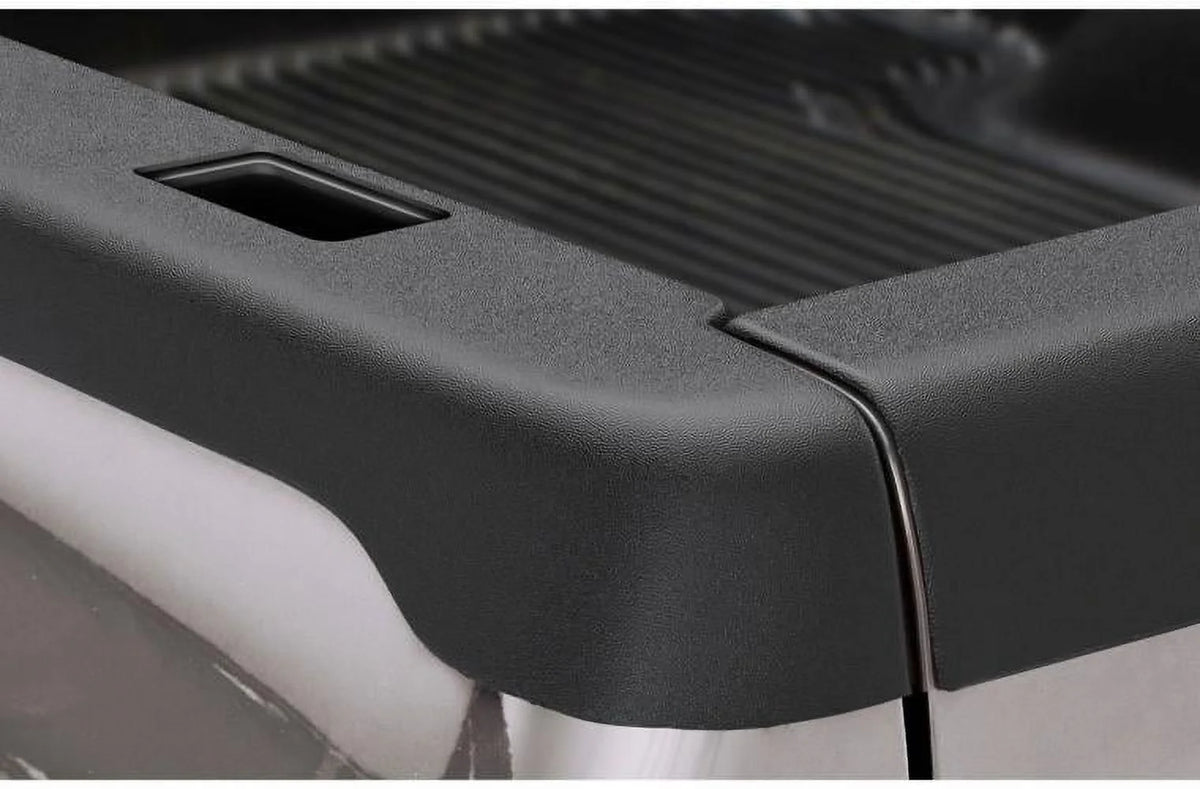 Black Smooth Finish BedRail Caps with Stake Holes, 2-Pc Set E371