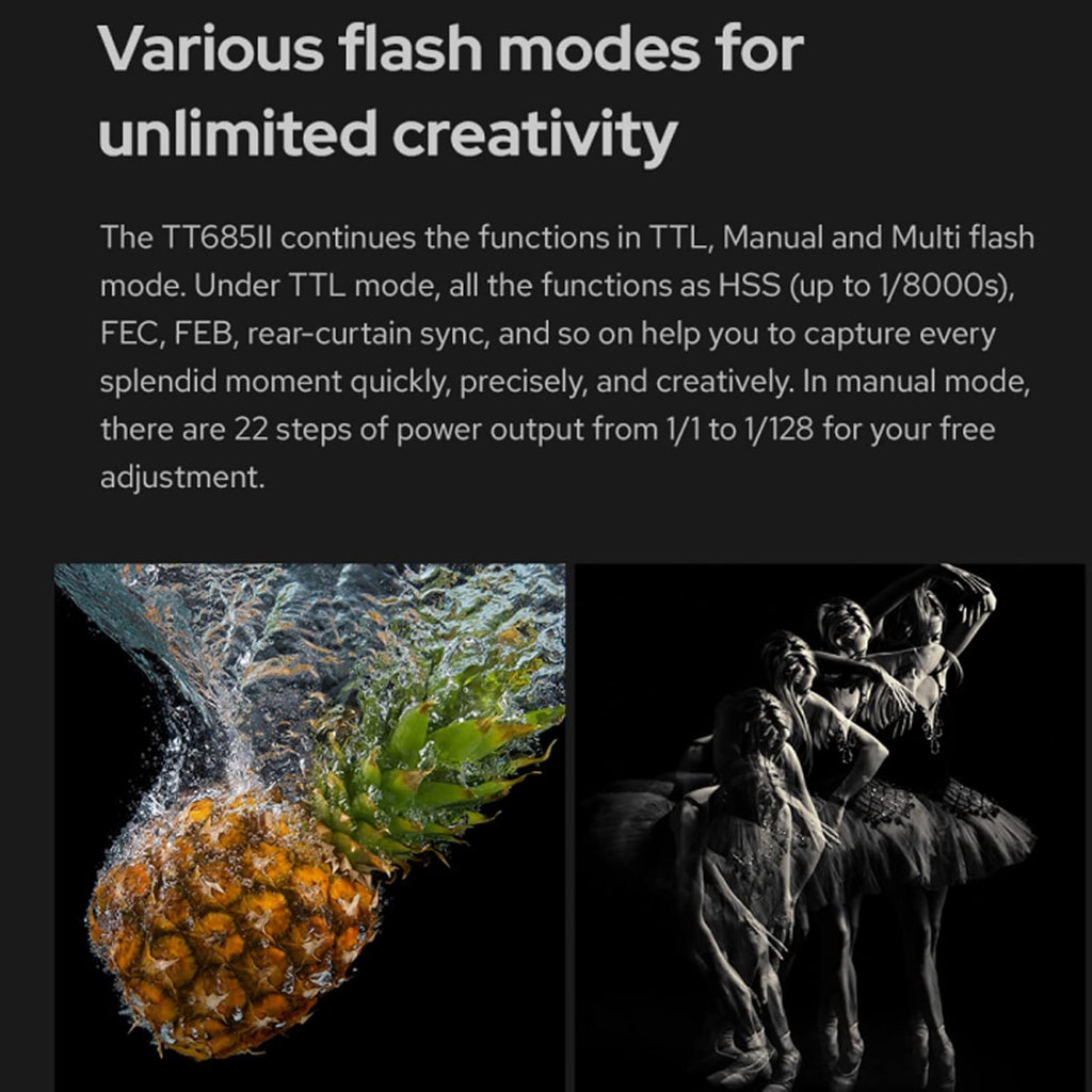 TT685II-N I-TTL Flash Speedlight Camera Flash HSS 1/8000s 2.4G Wireless M33598