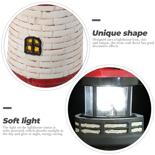 Solar Powered Rotating Lighthouse Statue D27185