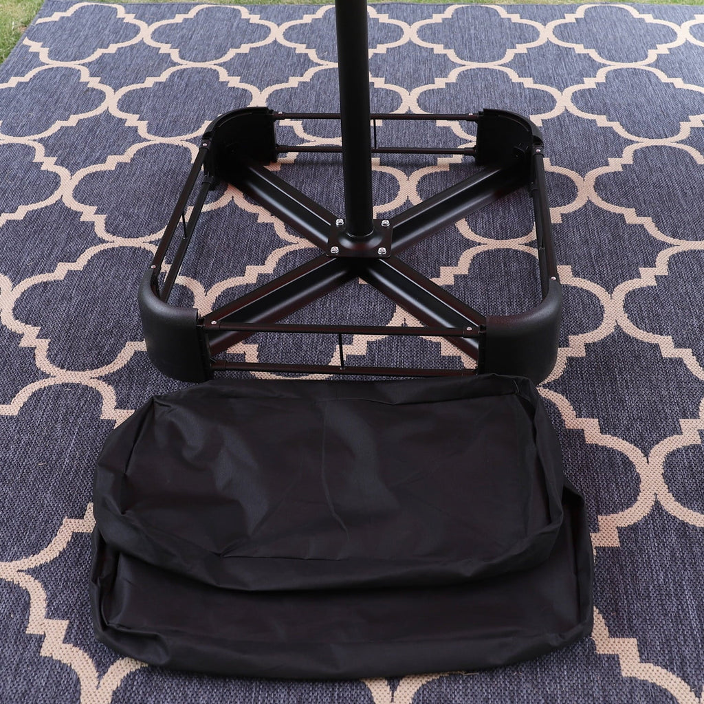 15ft Double-Sided Patio Umbrella with Base V922609