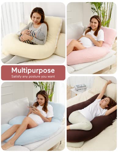 U Shaped Full Body Maternity Pillow with Removable Cover, Grey Q320