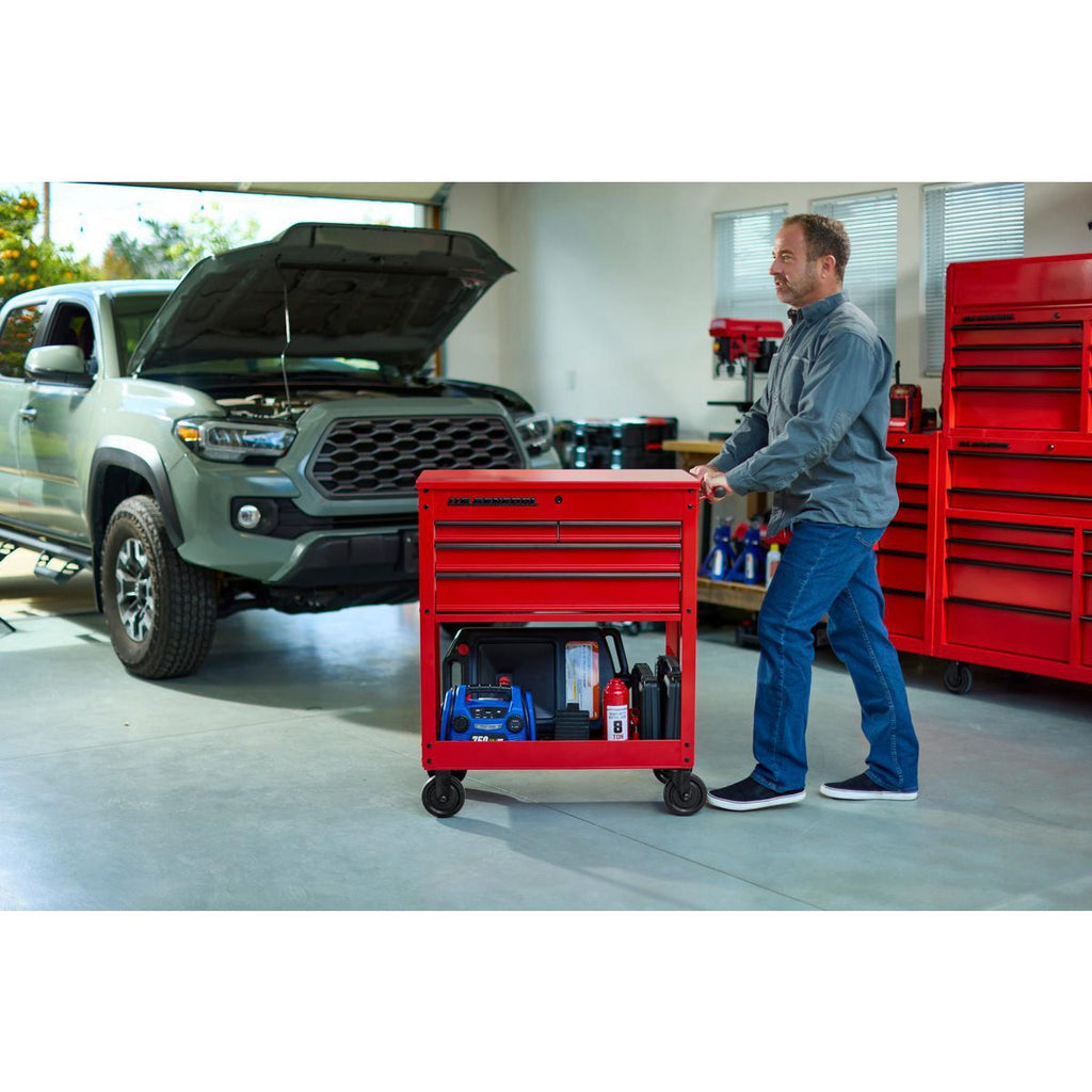 30 in. 4-Drawer Tech Cart, Red Z9731