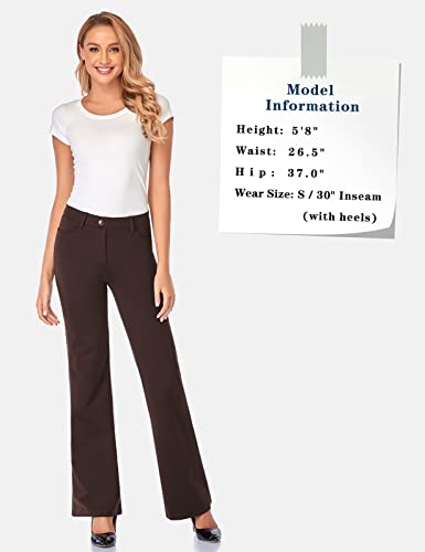 Stretchy Bootcut Dress Pants with Pockets A34574