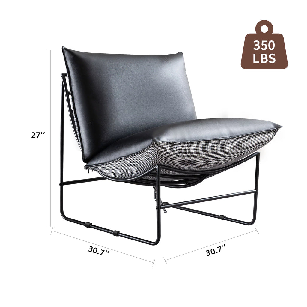 Metal Framed Accent Chair with Pillow I365