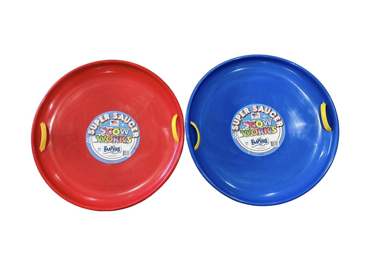 28 Inch Round Snow Sled Red and Blue U4340