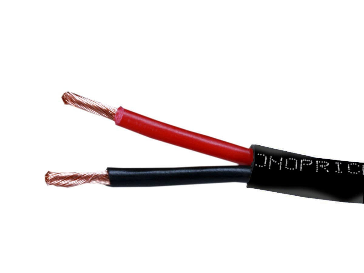 14AWG CL2 Rated 4-Conductor Speaker Wire, 250ft, Black Y53342