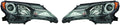 2013-2015 Toyota RAV4 Black Housing Headlight Assembly Pair U8607