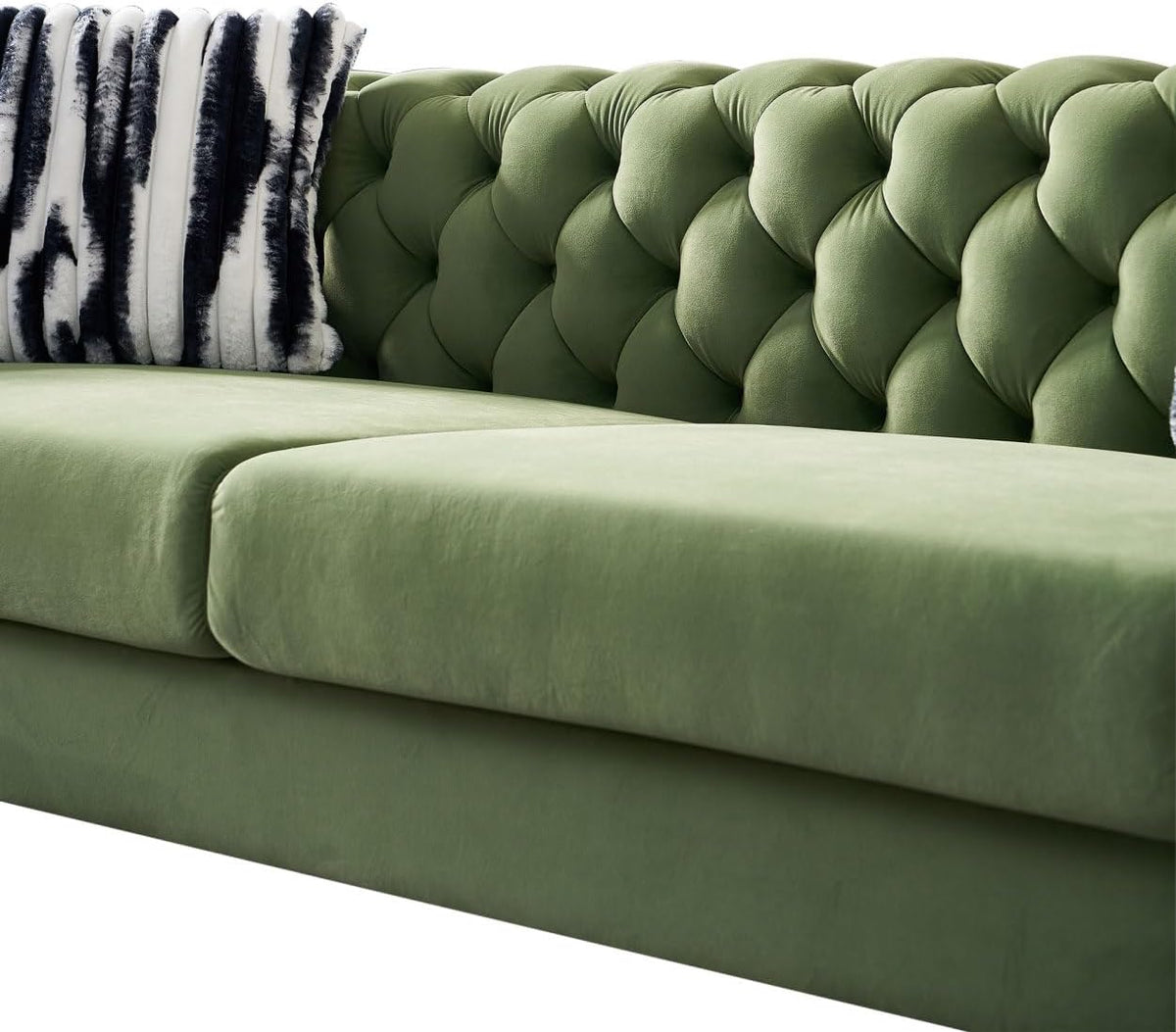 Mint Green Velvet Tufted Sofa W33494