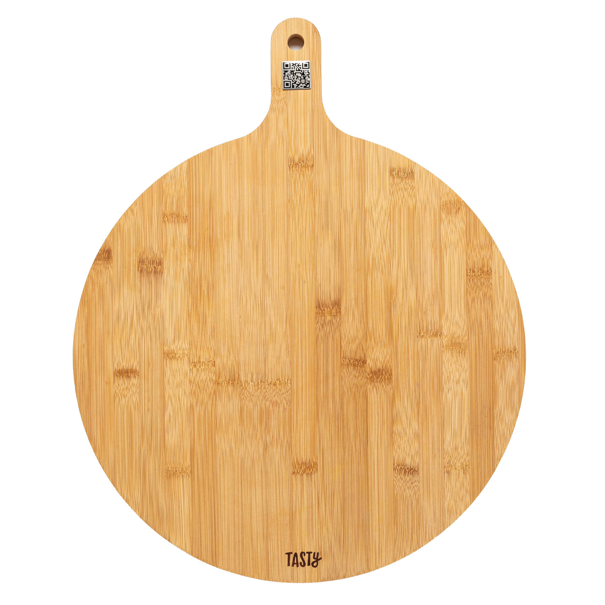 Bamboo Round Charcuterie Board with Handle, 15.5" F270681