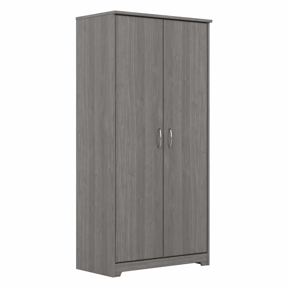 Tall Storage Cabinet with Doors in Modern Gray L34672