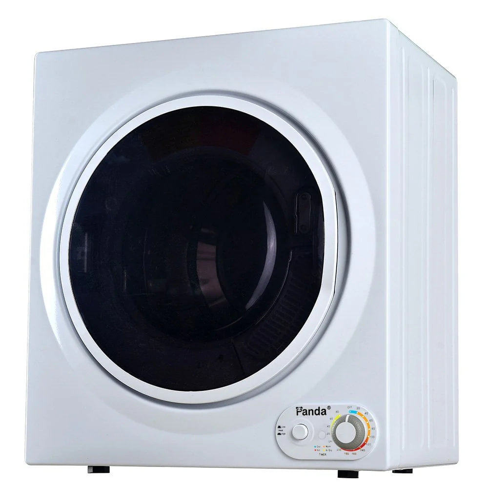 3.5 Cu.ft Compact Portable Electric Laundry Dryer, 13 Lbs Capacity, White and Black A395