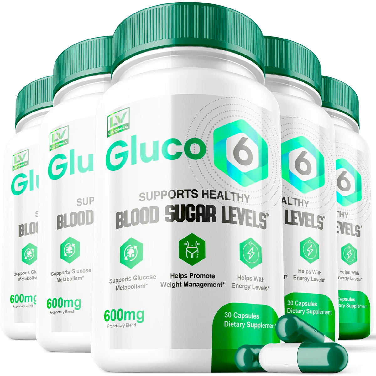 5 Pack 150 Capsules Supplement V44905